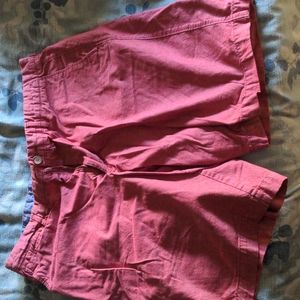 Red Cotton shorts